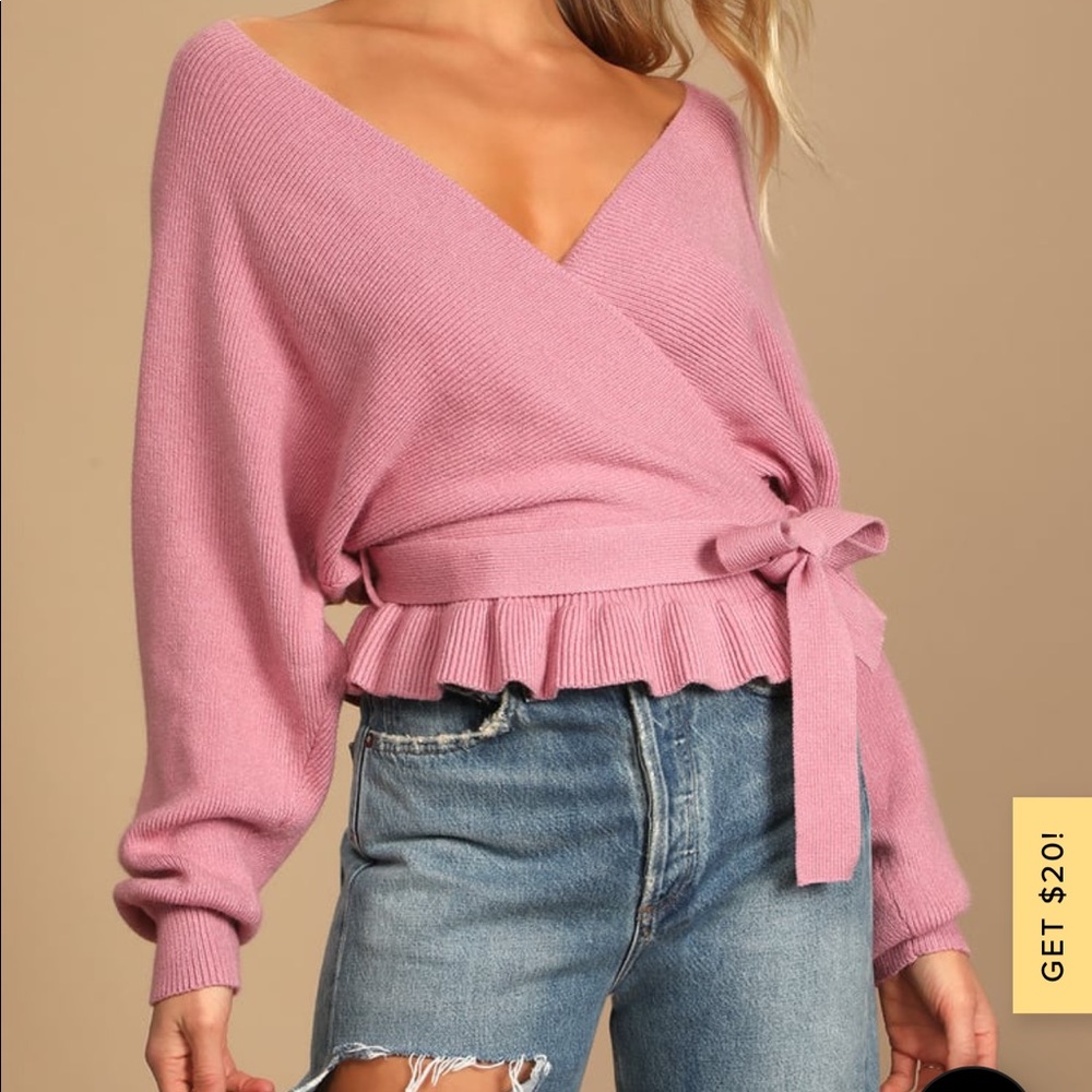 Valentines ready pink sweater. Never worn. Tags attached